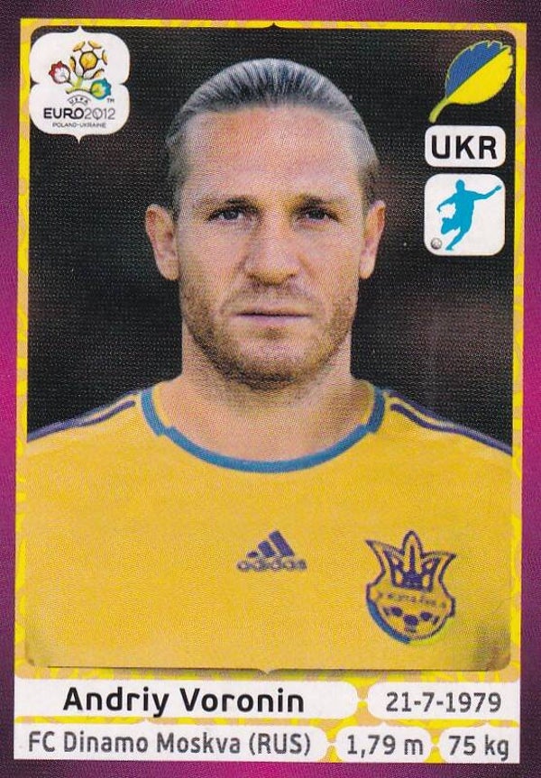 Andriy Voronin / Ukraine / Panini EM 2012 / Basis Bild / Nr. 418