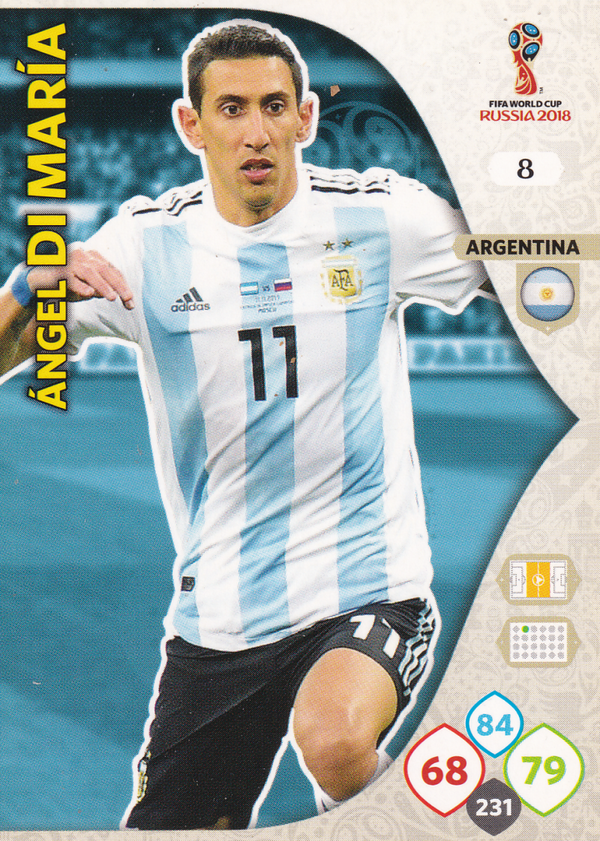 Angel di Maria - Argentinien - Panini WM 2018 - Basis Karte - Nr. 8
