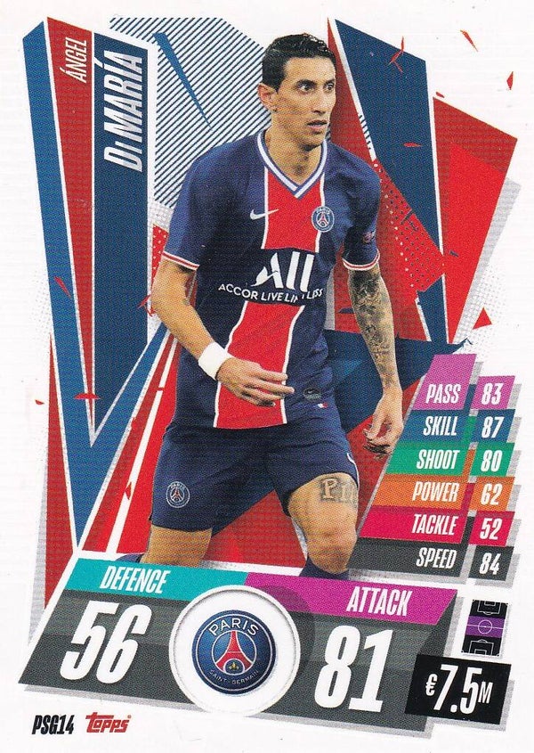 Angel di Maria / Paris Saint Germain / Topps Champions League 2020 / Basis Karte / Nr. PSG 14