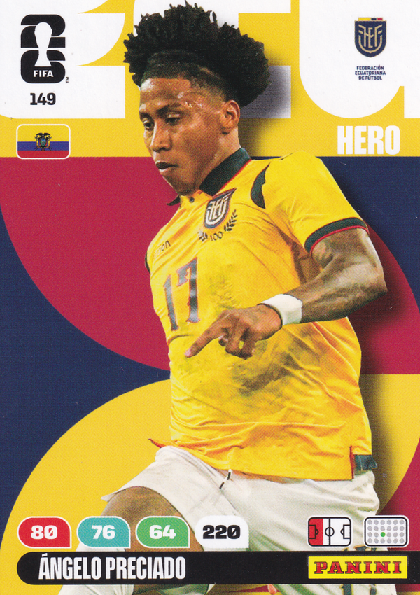Angelo Preciado - Ecuador - Panini WM 2026 - Hero - Nr. 149