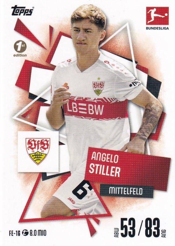 Angelo Stiller - VFB Stuttgart - Topps Match Attax 2025 - Basis Karte - Nr. FE-16