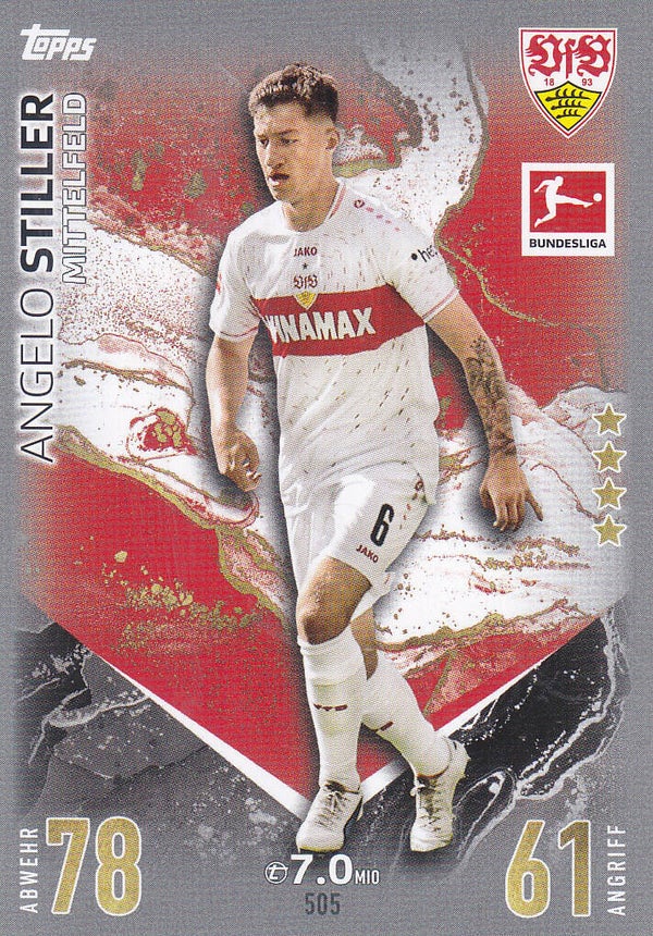 Angelo Stiller / VFB Stuttgart / Topps Match Attax Extra 2023 / Basis Karte / Nr. 505