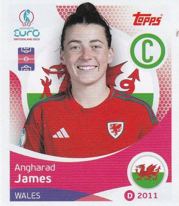 Angharad James - Wales - Topps Frauen EM 2025 - Kapitän - Nr. 270