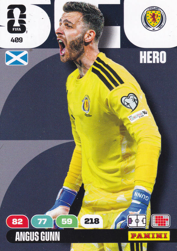 Angus Gunn - Schottland - Panini WM 2026 - Hero - Nr. 409