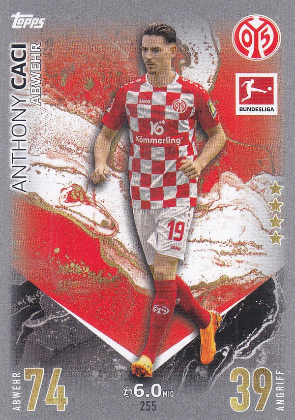 Anthony Caci / 1.FSV Mainz 05 / Topps Match Attax 2023 / Basis Karte / Nr. 255