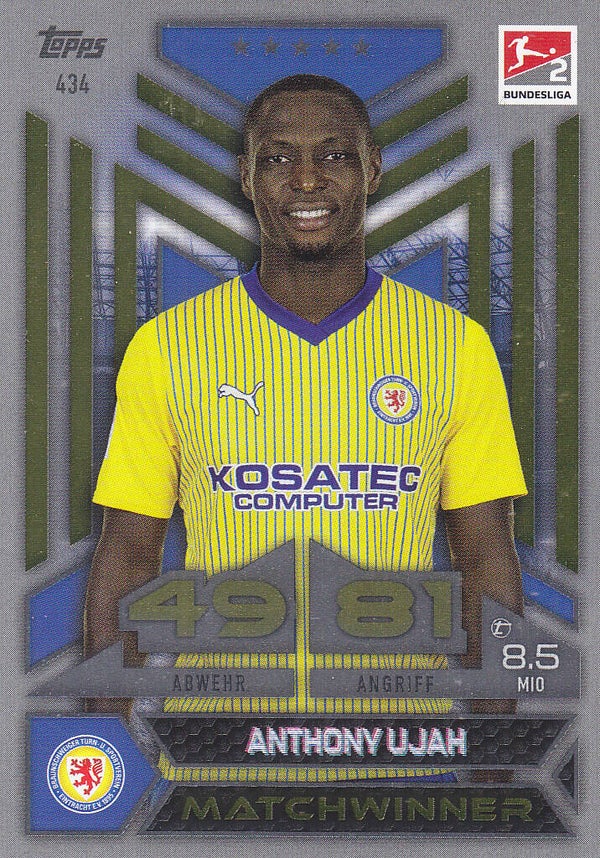 Anthony Ujah / E.Braunschweig / Topps Match Attax 2023 / Matchwinner / Nr. 434