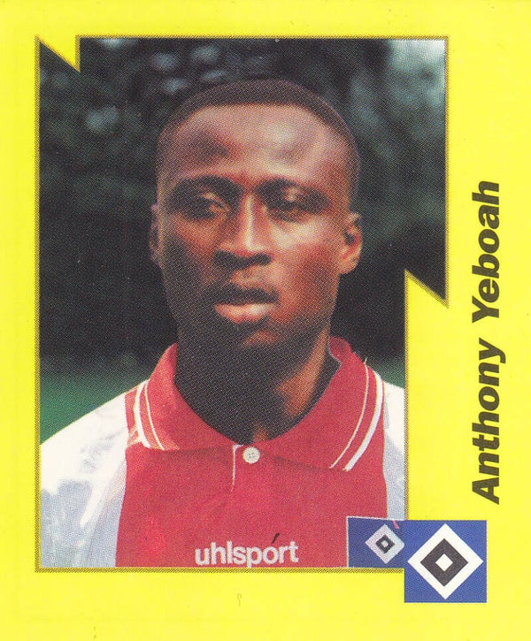 Anthony Yeboah / Hamburger SV / Panini Bundesliga 1997 / Gelbe Serie / Nr. 81