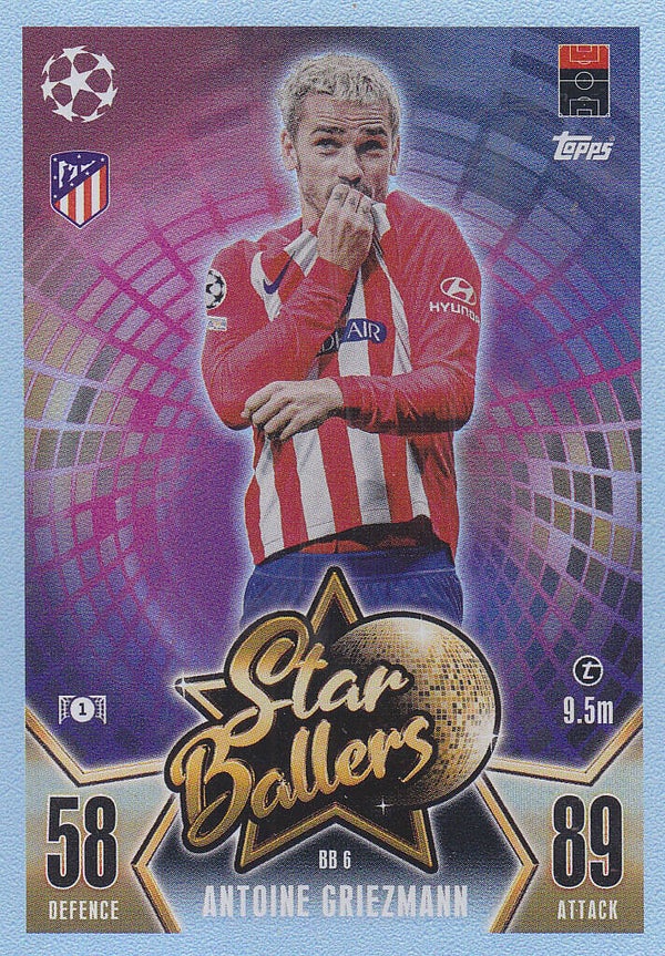 Antoine Griezmann / Atletico Madrid / Topps Champions League 2023 / Star Ballers / Nr. BB 6