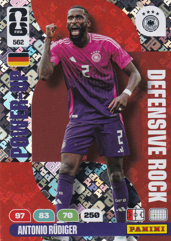 Antonio Rüdiger - Deutschland - Panini WM 2026 - Power-Up - Defensive Rock - Nr. 562