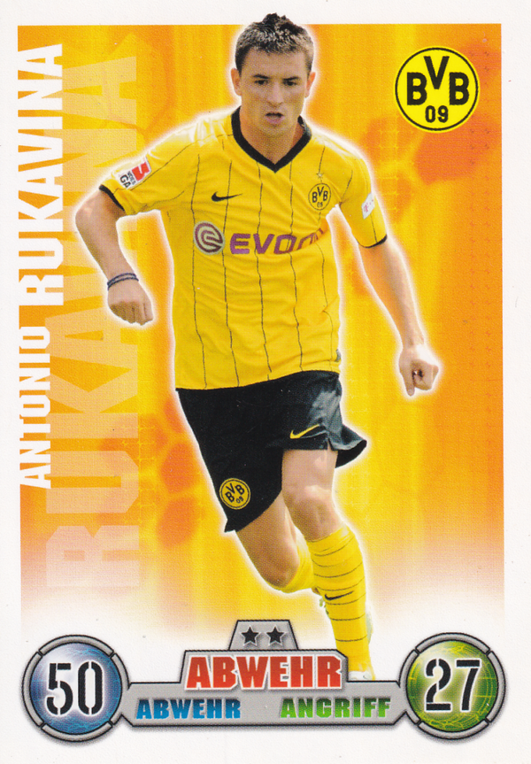 Antonio Rukavina - Borussia Dortmund - Topps Match Attax 2008 - Basis Karte - Nr. 92