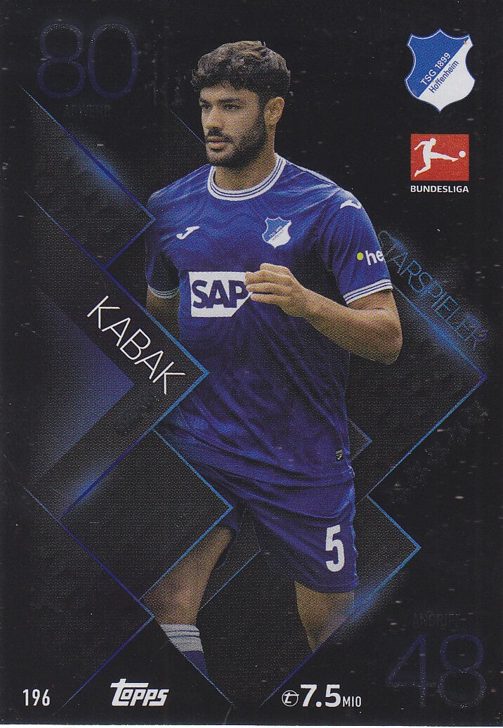 Ozan Kabak / TSG Hoffenheim / Topps Match Attax 2023 / Star-Spieler / Nr.196