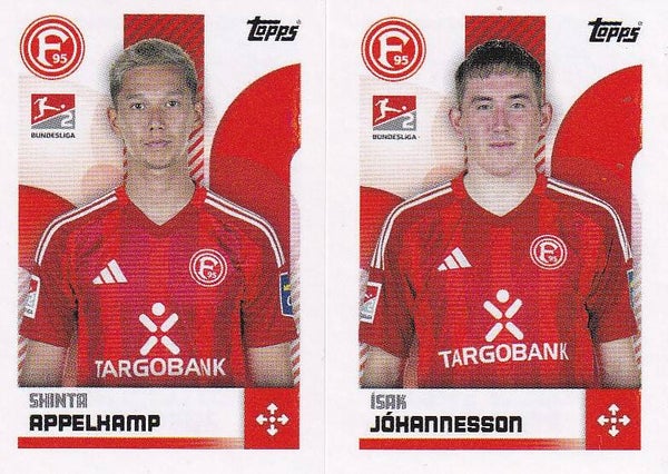 Shinta Appelkamp & Isak Johannesson / Fortuna Düsseldorf / Topps Bundesliga 2024  / Doppelbild / Nr. 447 Nr.448
