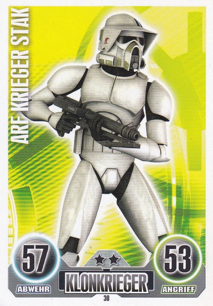 ARF Krieger Stak / Topps Star Wars Force Attax 2010 / Klonkrieger / Die Repuplik / Nr. 30