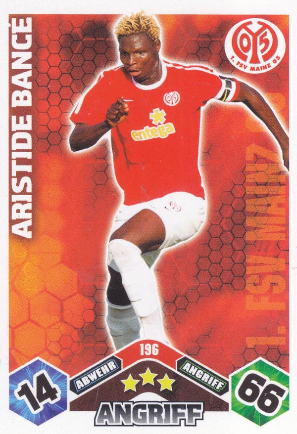 Aristide Bance / 1.FSV Mainz 05 / Topps Match Attax 2010 / Basis Karte / Nr. 196