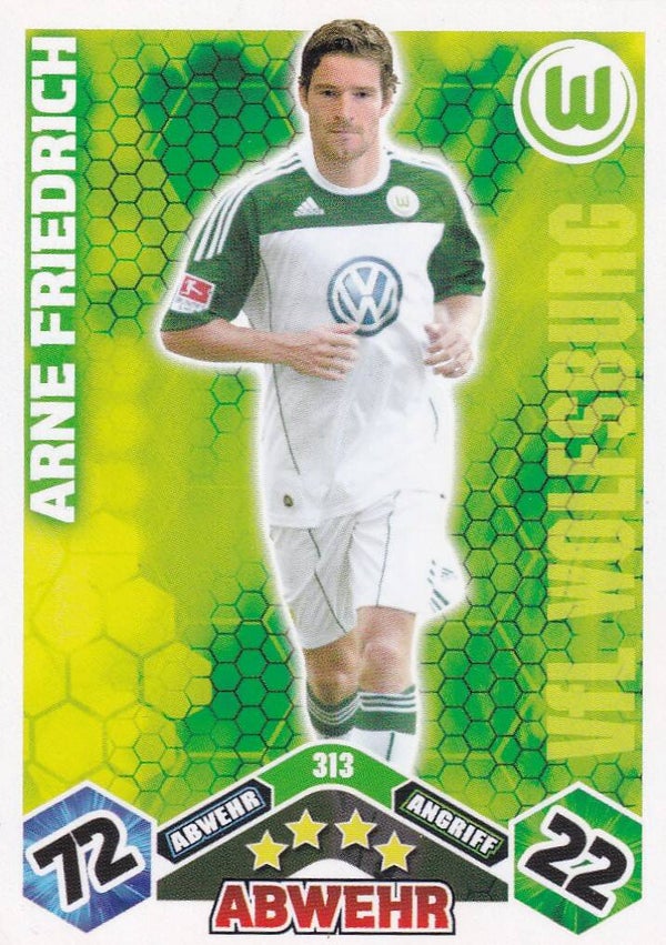 Arne Friedrich / VFL Wolfsburg / Topps Match Attax 2010 / Basis Karte / Nr. 313