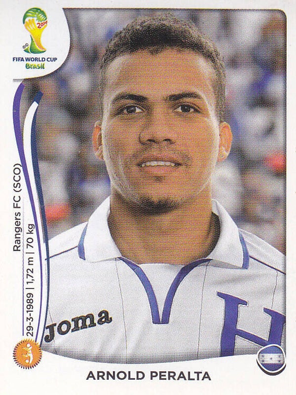 Arnold Peralta / Honduras / Panini WM 2014 / Basis Bild / Nr. 402