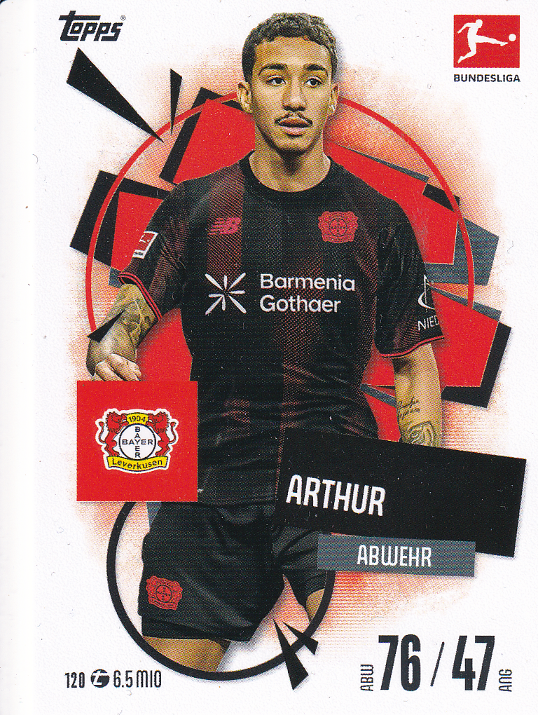 Arthur - Bayer Leverkusen - Topps Match Attax 2025 - Basis Karte - Nr. 120