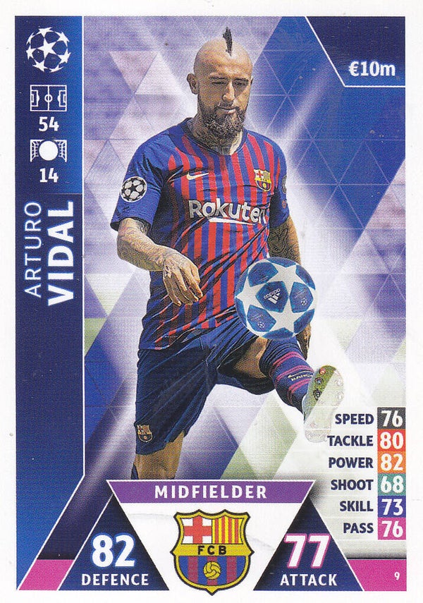 Arturo Vidal / FC Barcelona / Topps Champions League 2018 / Basis Karte / Nr.9