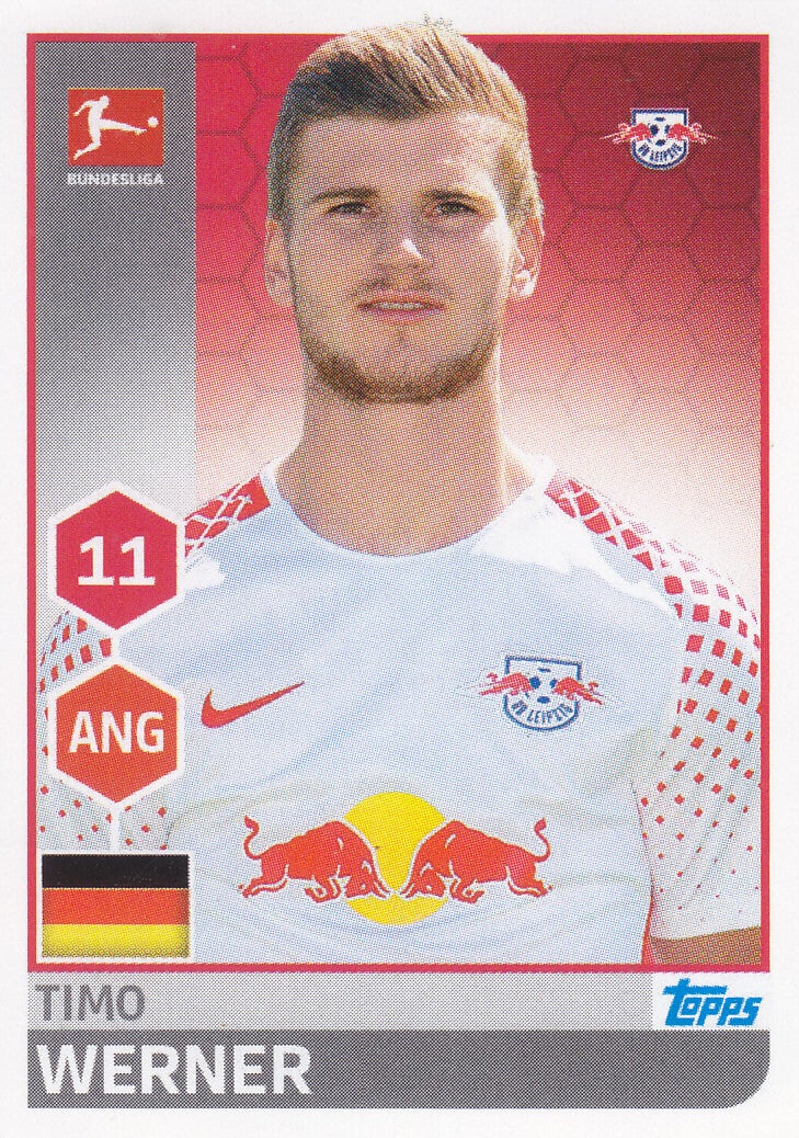 Timo Werner / RB Leipzig / Topps Bundesliga 2017 / Basis Bild / Nr. 167