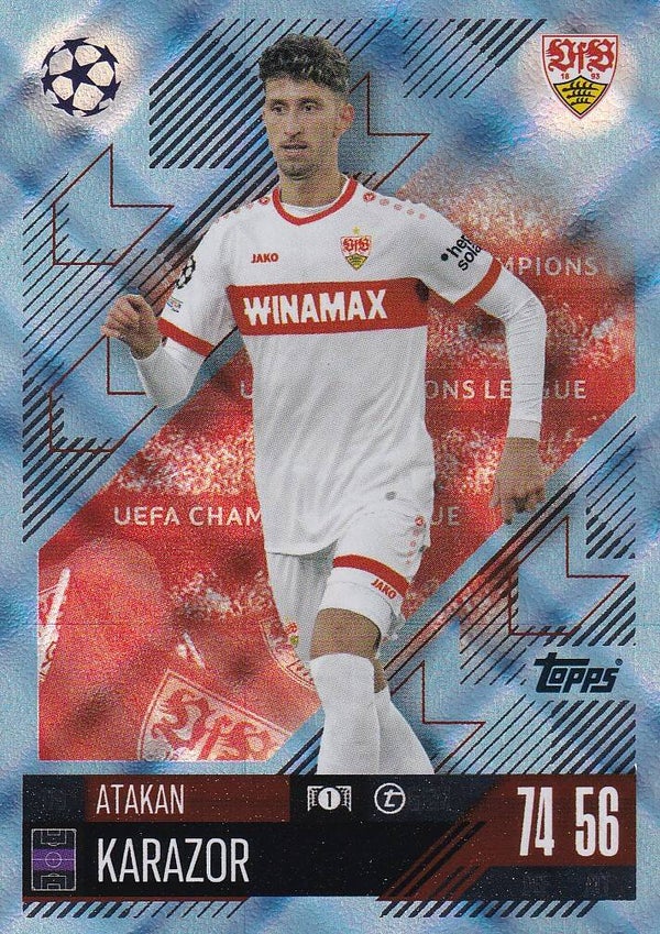 Atakan Karazor / VFB Stuttgart / Topps Champions League 2024 / Chrystal Karte / Nr. 179