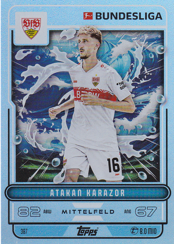 Atakan Karazor - VFB Stuttgart - Topps Match Attax 2025 - Hydro - Nr. 387
