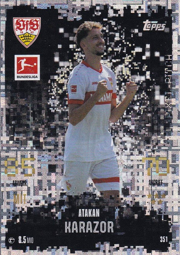 Atakan Karazor / VFB Stuttgart / Topps Match Attax 2024 / Black Pixel Pitch / Nr. 351