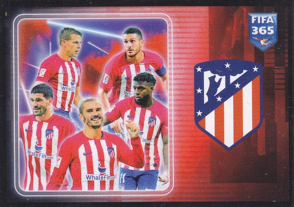 Atletico Madrid / Panini Fifa 365 Jahr 2024 / Logo und Mannschaftsbild  / Nr.132