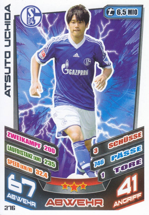 Atsuto Uchida / FC Schalke 04 / Topps Match Attax 2013 / Basis Karte / Nr. 276