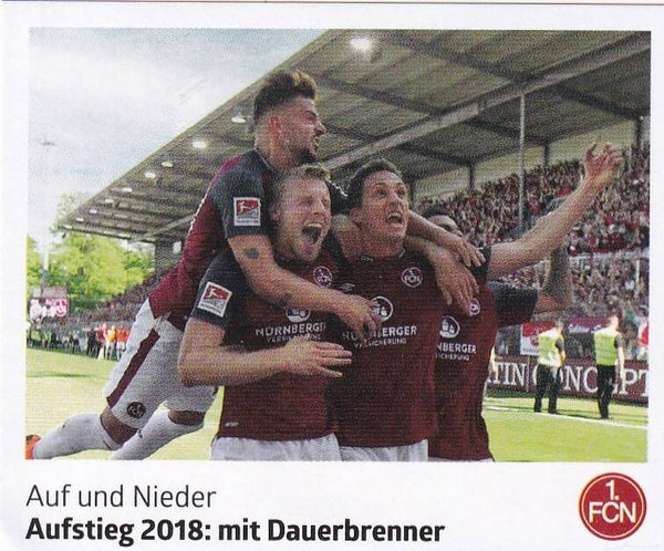 Aufstieg 2018 mit Dauerbrenner - Panini 125 Jahre 1.FC Nürnberg - Auf und Nieder - Nr. 161