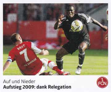 Aufstieg 2009: dank Relegation / Panini 125 Jahre 1.FC Nürnberg / Nr. 158