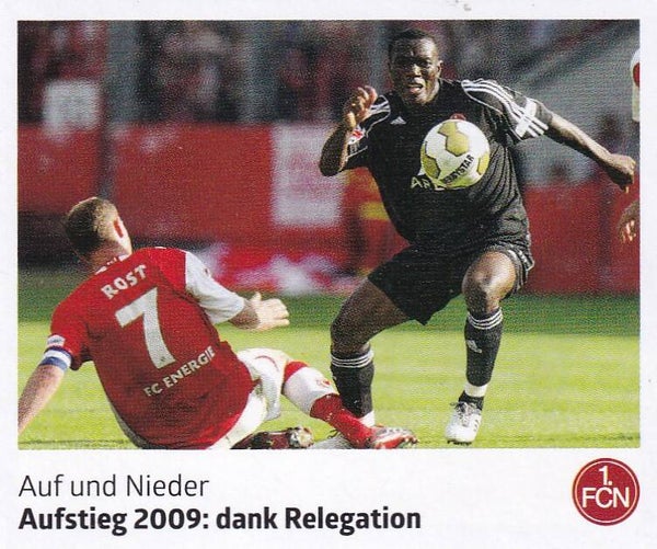 Aufstieg 2009: dank Relegation / Panini 125 Jahre 1.FC Nürnberg / Nr. 158