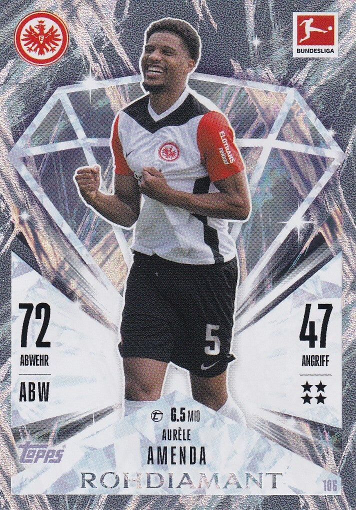 Aurele Amenda / Eintracht Frankfurt / Topps Match Attax 2024 / Rohdiamant / Nr. 106