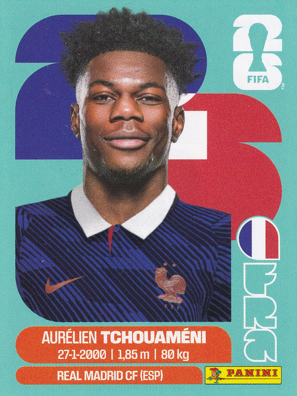 Aurelien Tchouameni - Frankreich - Panini WM 2026 - Basis Bild - FRA9