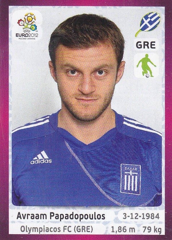 Avraam Papadopoulos - Griechenland - Panini EM 2012 - Basis Bild - Nr. 86