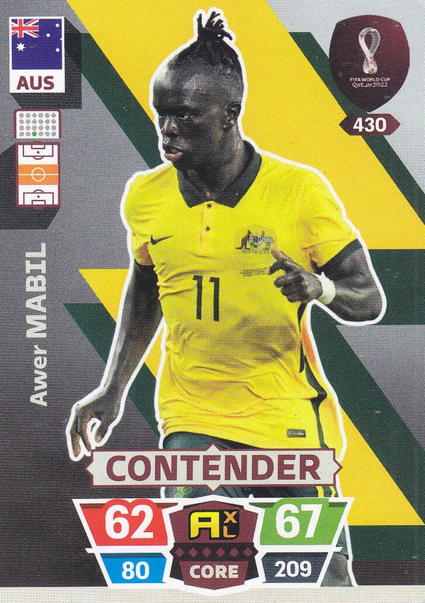 Awer Mabil / Australien / Panini WM 2022 / Contender Karte / Nr.430