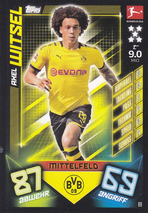 Axel Witsel / Borussia Dortmund / Topps Match Attax 2019 / Karten Nr. 89