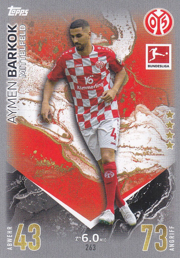 Aymen Barkok / 1.FSV Mainz 05 / Topps Match Attax 2023 / Basis Karte / Nr.263