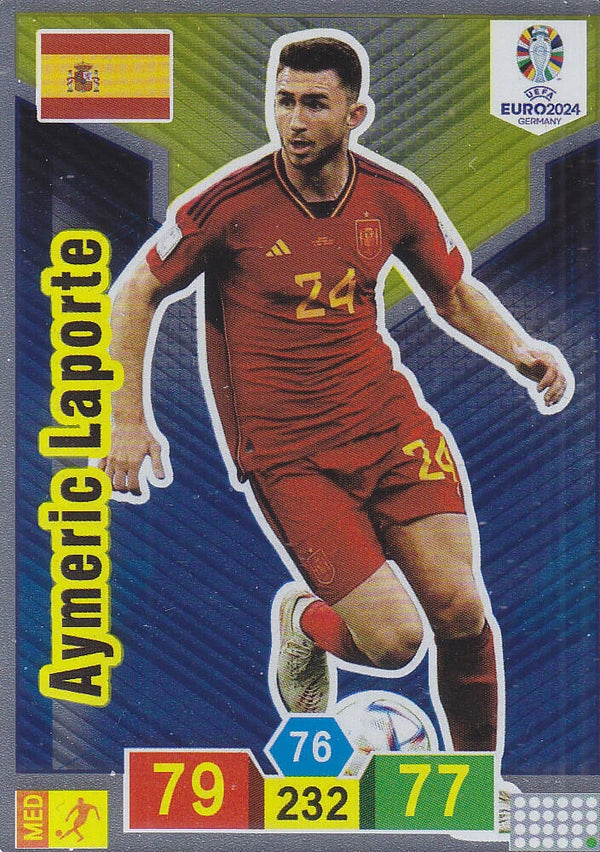Aymeric Laporte / Spanien / EM 2024 Sammelkarte / Glitzer
