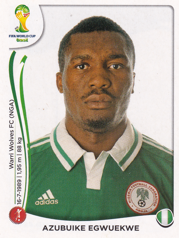 Azubuike Egwuekwe - Nigeria - Panini WM 2014 - Basis Bild - Nr. 476