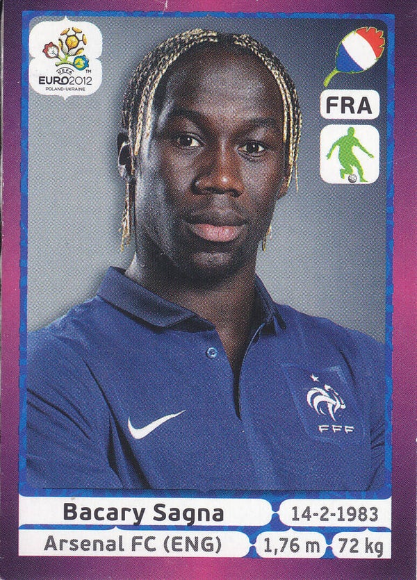 Bacary Sagna / Frankreich / Panini EM 2012 / Basis Bild / Nr.469
