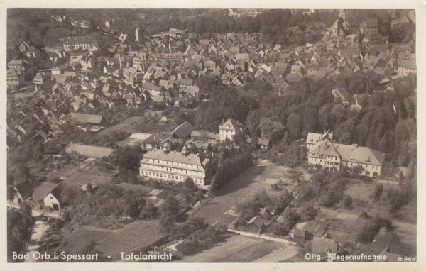 Bad Orb i. Spessart S/W Poststempel 1938 Dt. Reich