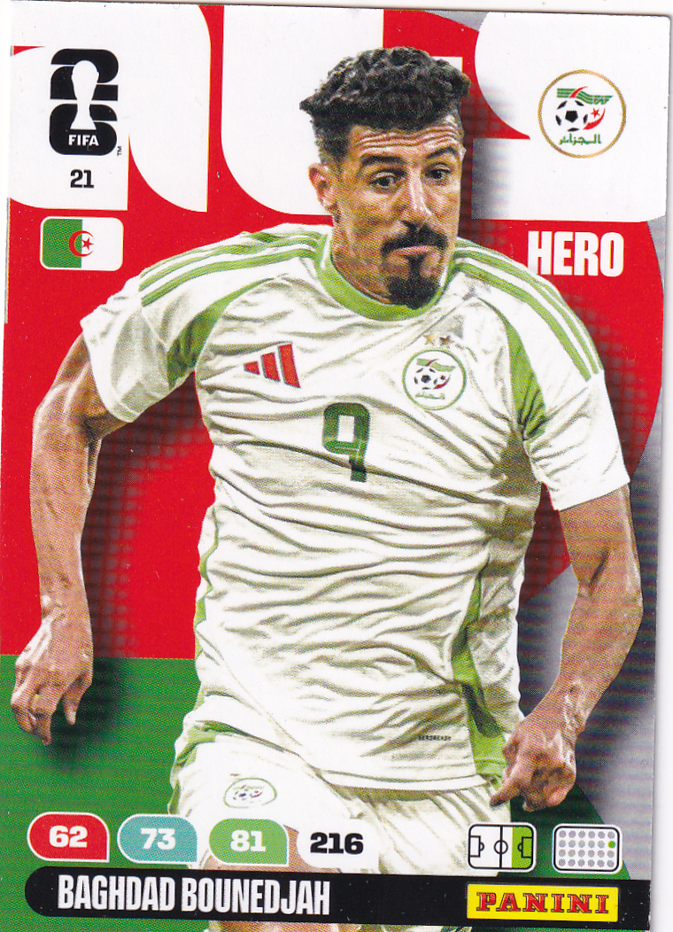 Baghdad Bounedjah - Algerien - Panini WM 2026 - Hero - Nr. 21