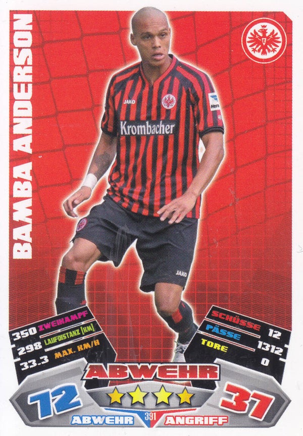 Bamba Anderson - Eintracht Frankfurt - Topps Match Attax 2012 - Basis Karte - Nr. 391