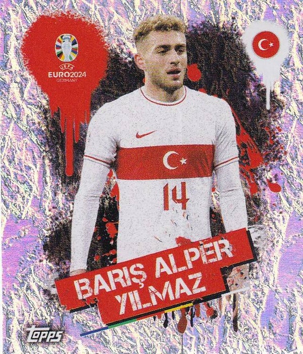 Baris Alper Yilmaz / Türkei / Topps EM 2024 / Glitzer Bild / Nr. TUR 3