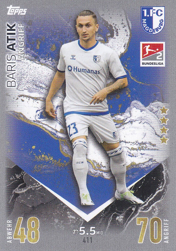 Baris Atik / 1.FC Magdeburg / Topps Match Attax 2023 / Basis Karte 2.Bundesliga / Nr.411