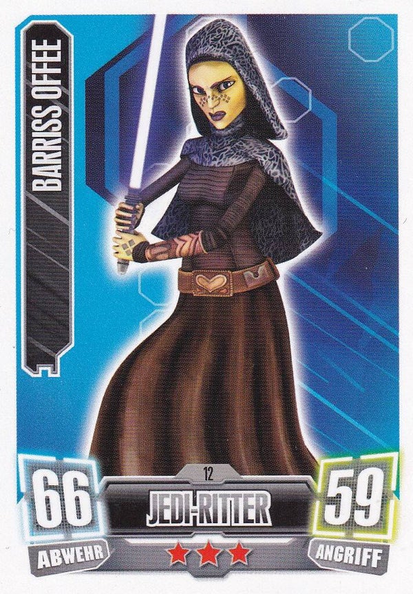 Barriss Offee / Topps Star Wars Force Attax 2011 / Jedi-Ritter / Die Republik / Nr. FA 12