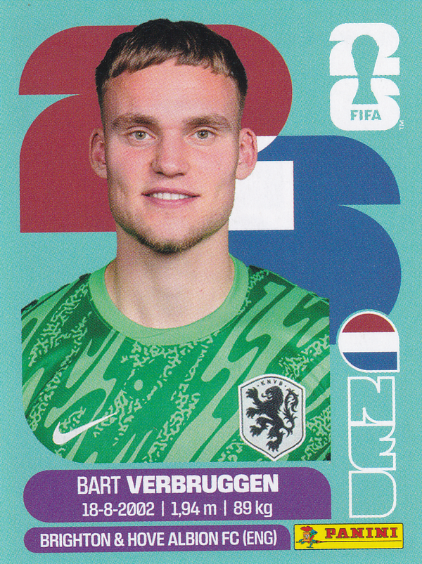 Bart Verbruggen - Holland - Panini WM 2026 - Basis Bild - NED2