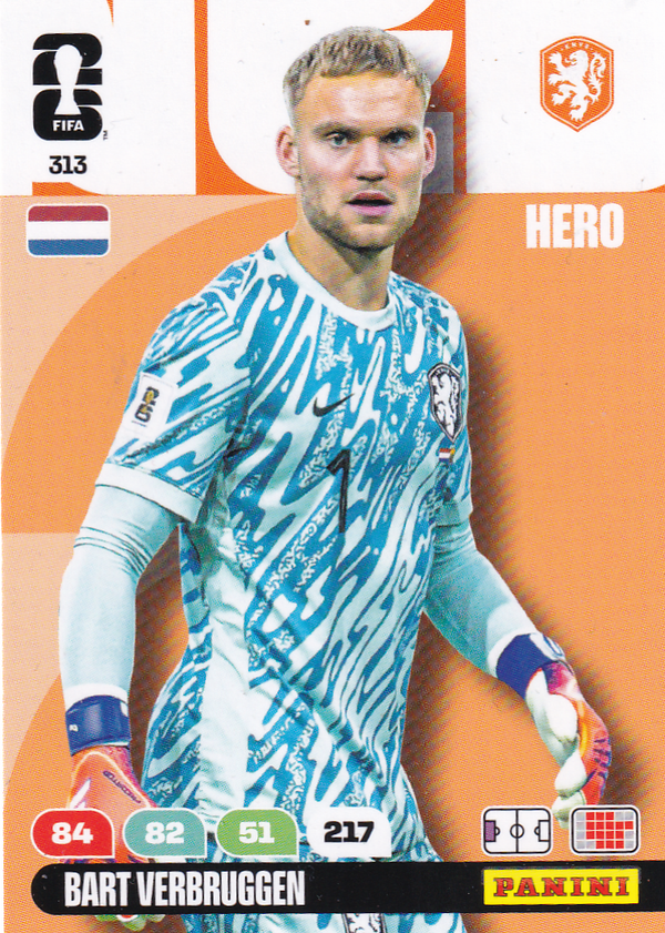 Bart Verbruggen - Holland - Panini WM 2026 - Hero - Nr. 313