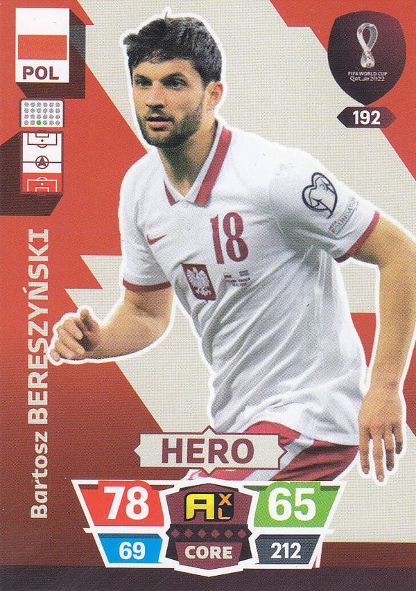 Bartosz Bereszynski / Polen / Panini WM 2022 / Basis Karte / Nr. 192