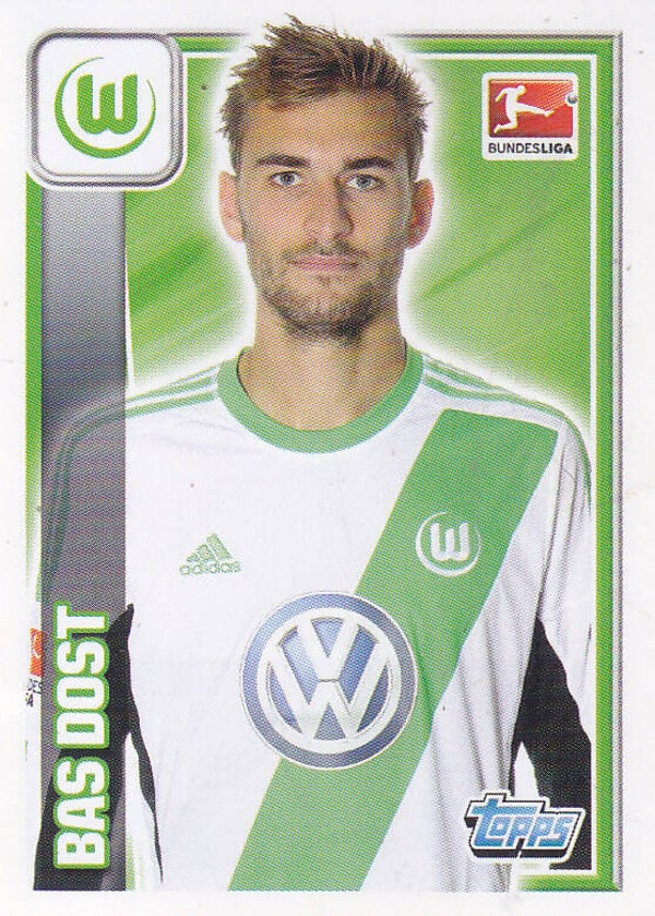 Bas Dost / VFL Wolfsburg / Topps Bundesliga 2013 / Basis Bild / Nr.272
